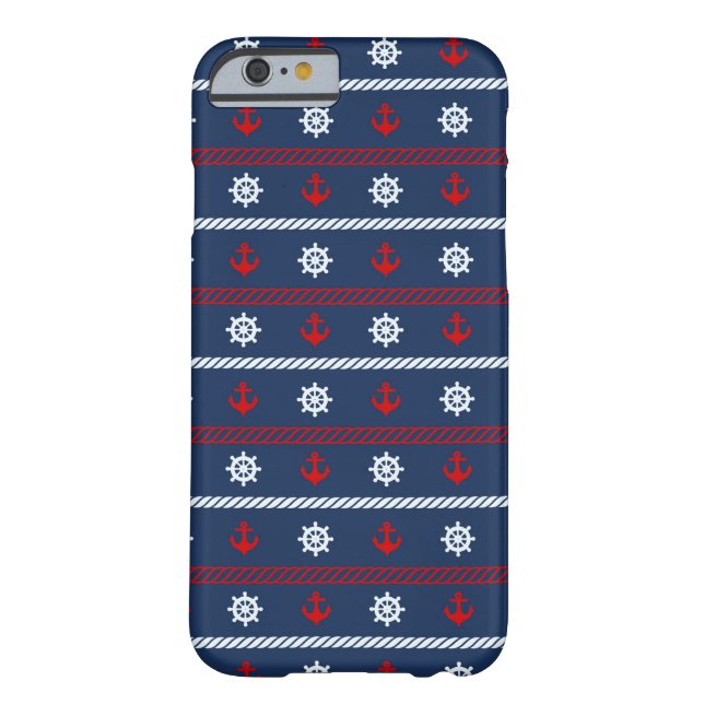 Red White And Blue Ocean Pattern Case-Mate iPhone Case (Back)
