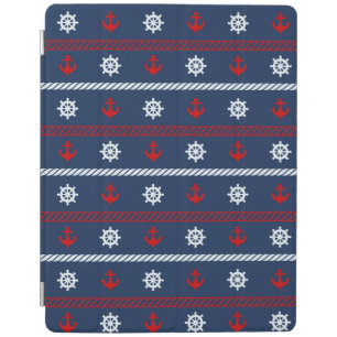 Red White And Blue Ocean Pattern iPad Smart Cover