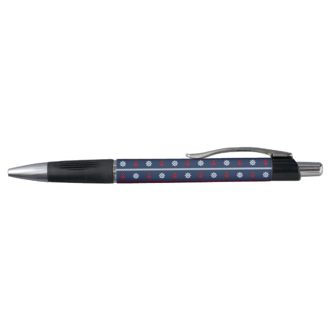 Red White And Blue Ocean Pattern Pen (Top)