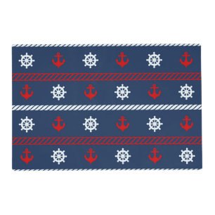 Red White And Blue Ocean Pattern Placemat
