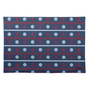 Red White And Blue Ocean Pattern Placemat