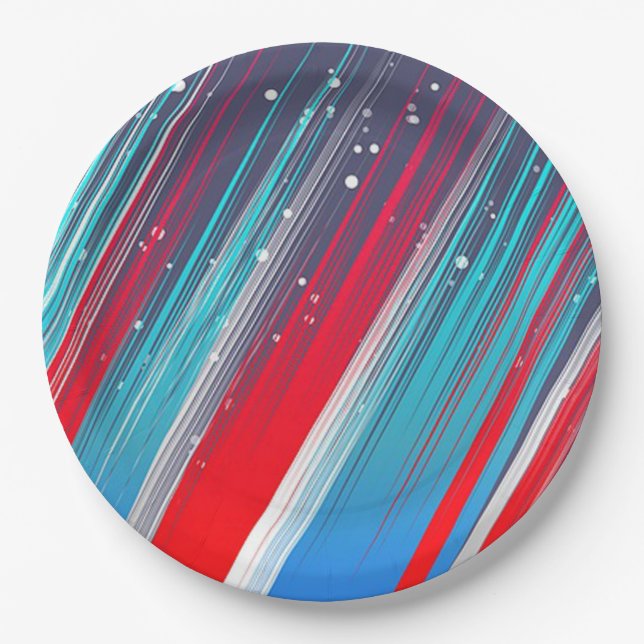Red, White and Blue Paper Plates (Front)