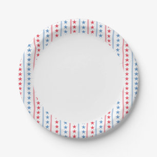 Red White and Blue party plates