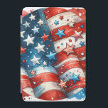 Red, White and Blue Patriotic Abstract US Flag  iPad Mini Cover<br><div class="desc">Patriotic red,  white and blue US flag stars and stripes phone case.</div>