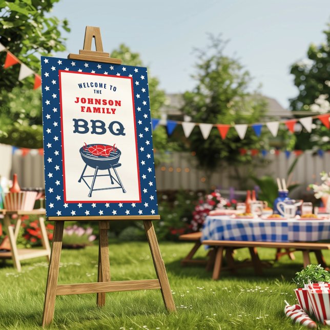 Red White and Blue Patriotic BBQ Welcome Foam Board (Creator Uploaded)