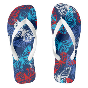 red white and blue sandals