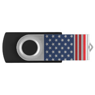 Red, White and Blue Patriotic Flag Flash Drive