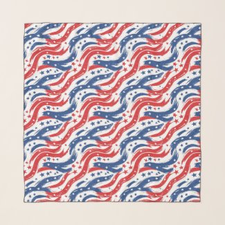 Red White and Blue Patriotic Scarf