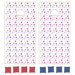 Red, White and Blue Patriotic Stars Cornhole Set