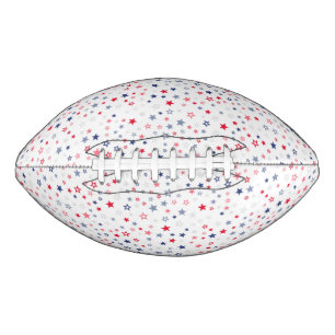 Red, White and Blue Patriotic Stars Football