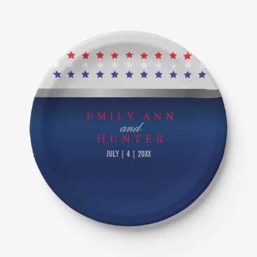 Red, White and Blue Patriotic Stars Paper Plate Red, White and Blue Patriotic Stars Paper Plate
