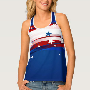 Red, White and Blue Patriotic Tank Top