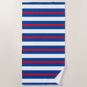 Red White and Blue Patriotic USA  Beach Towel