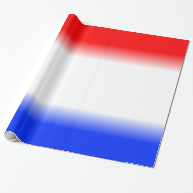 Red White and Blue Patriotic Wrapping Paper (Unrolled)