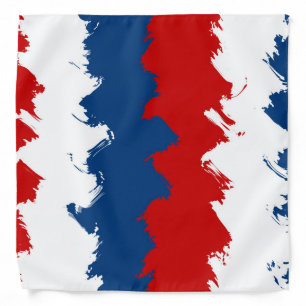 Red, White and Blue Pattern Bandana