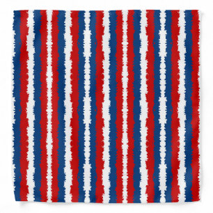 Red, White and Blue Pattern Bandana