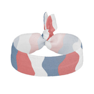 Red, White and Blue Pattern Elastic Hair Tie