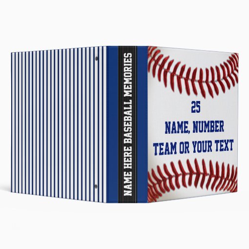 Red, White and Blue Personalized Baseball Binders | Zazzle