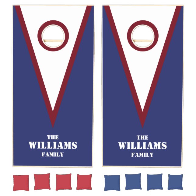 Red White and Blue Personalized Cornhole Set (Set)