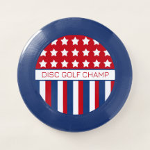 Red, White and Blue Personalized Disc Golf Frisbee