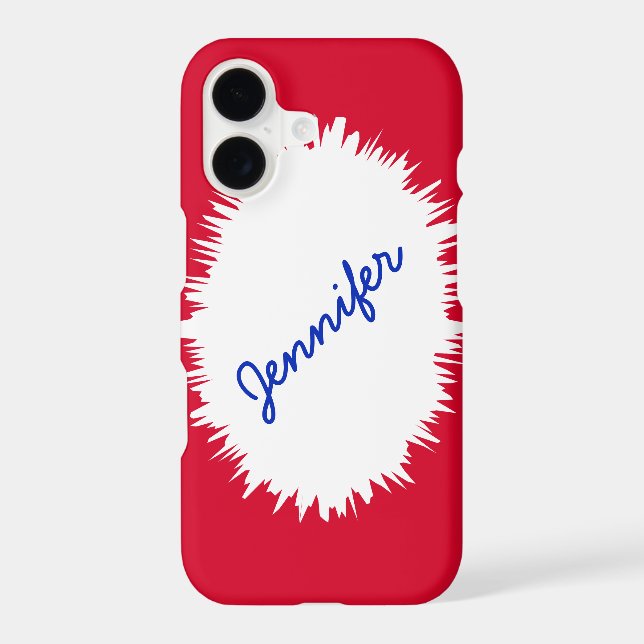 Red, White, and Blue, Personalized Name, Case-Mate iPhone Case (Back)