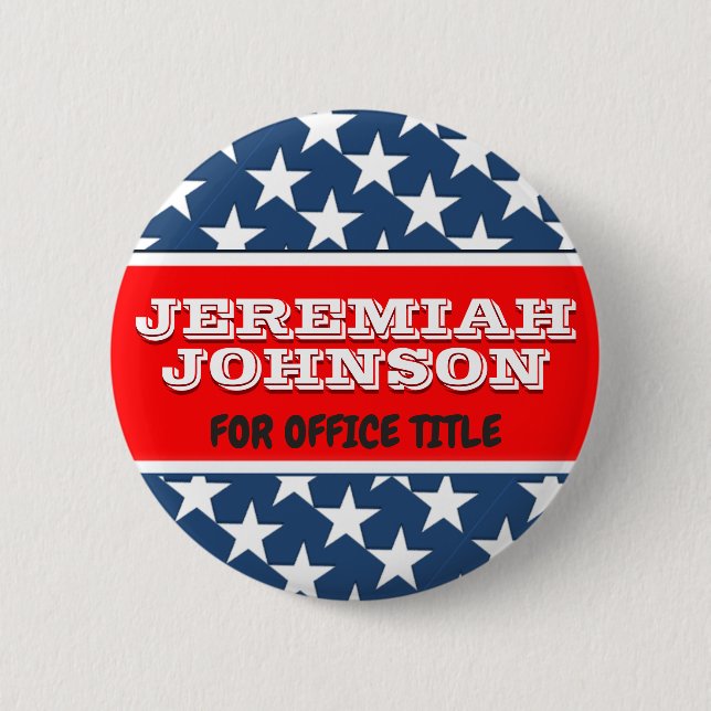 Red, White and Blue Political Button (Front)