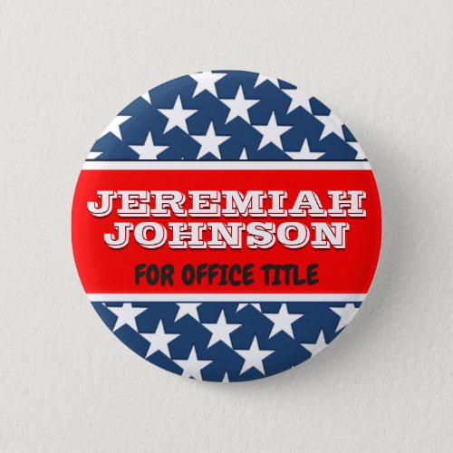 Red White and Blue Political Button