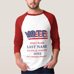 Red White And Blue Political Campaign Custom T-Shirt