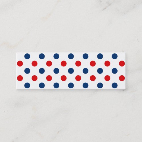 Red White and Blue Polka Dots Business Card