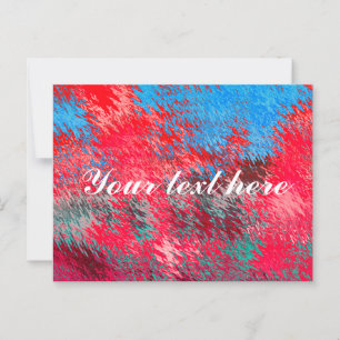 Red white and blue postcard