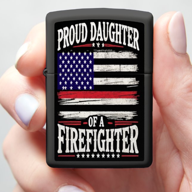 Red, White, and Blue Proud Heritage Zippo Lighter (In Hand)