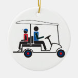Red, White And Blue Ptc Ga Family Golf Cart Ceramic Ornament at Zazzle