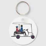 Red, White And Blue Ptc Ga Family Golf Cart Keychain at Zazzle
