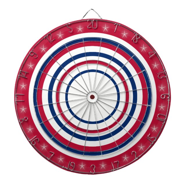 Red White and Blue Regulation Dart Board (Front)