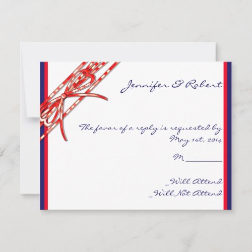 Red White and Blue Response Card