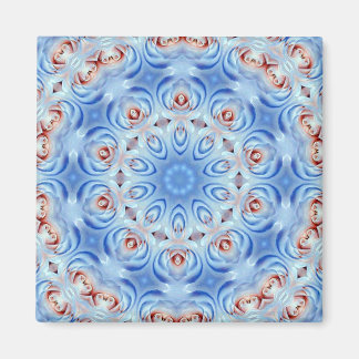 red white and blue roses abstract magnet