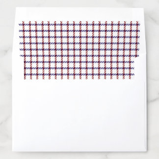 Red, White, and Blue Rustic American Gingham Envelope Liner