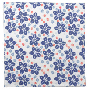 Red White and Blue Scandi Style Cloth Napkin
