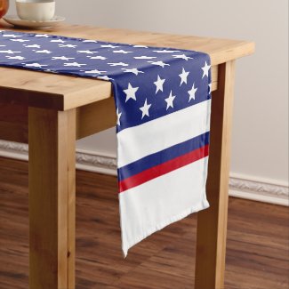 Red White And Blue  Short Table Runner