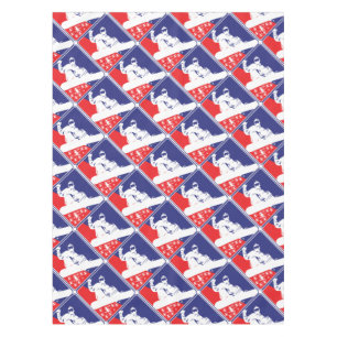 Red-White-and-Blue-Snow-Boa Tablecloth