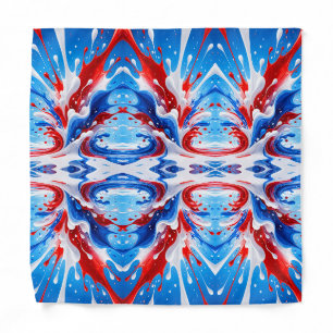 Red White and Blue Splash Blanket Bandana