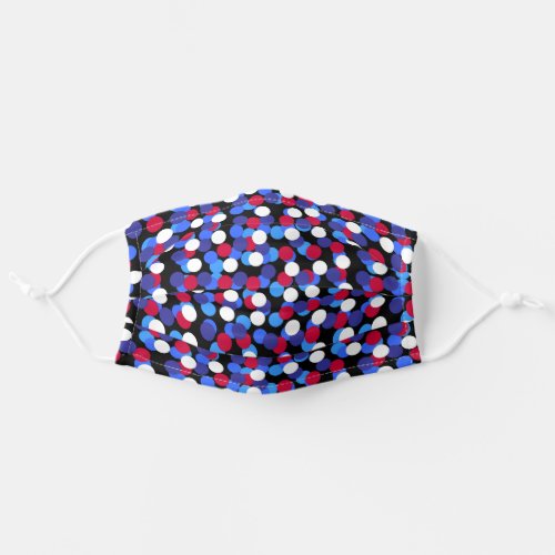 Red White and Blue Spots Adult Cloth Face Mask