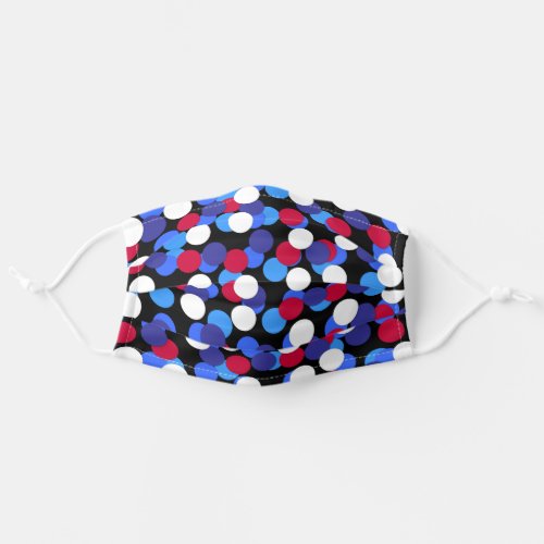 Red White and Blue Spots Adult Cloth Face Mask