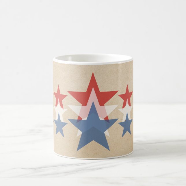 Red, White and Blue Star Cascade Mug (Center)