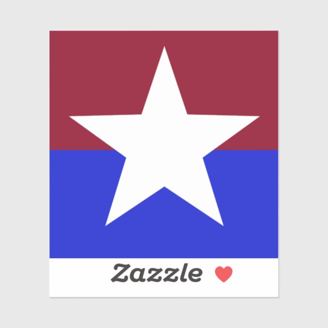 Red, White and Blue Star Custom-Cut Vinyl Sticker (Sheet)