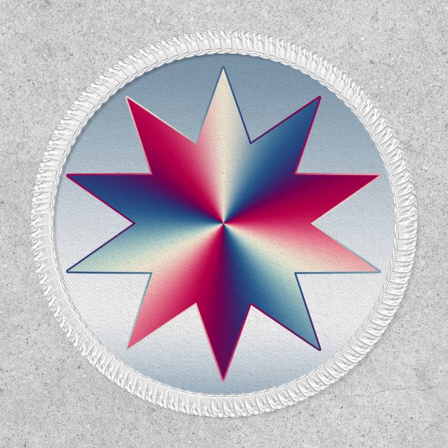 Red White and Blue Star Patch