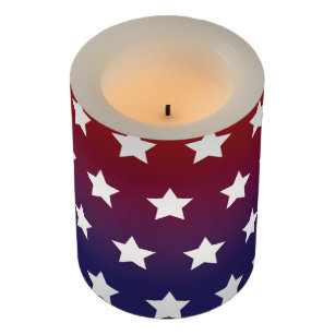 candle star flameless pattern candles zazzle patriotic