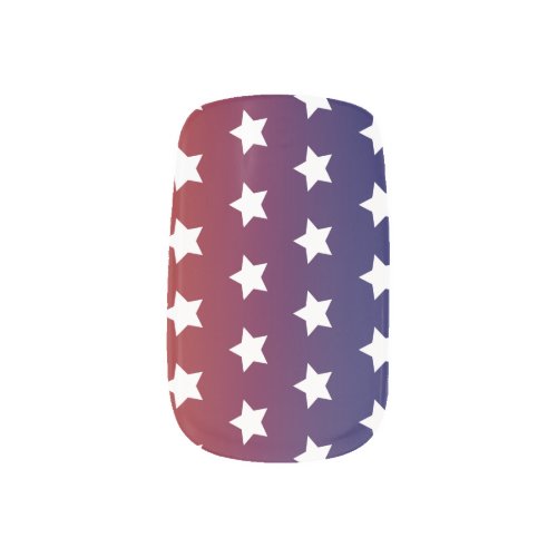 Red White and Blue Star Pattern Minx Nail Wraps
