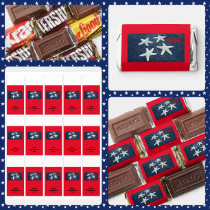 Red White and Blue Starfish 4th of July Hershey's Miniatures