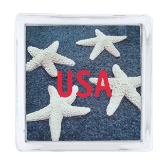 Red White and Blue Starfish tie tack or Lapel Pin